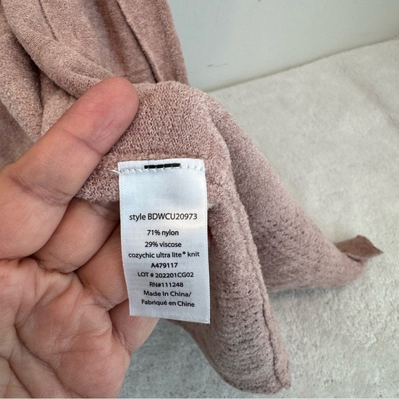 Barefoot dreams COZYCHIC ULTRA LITE® OPEN STITCH LONG CARDIPINK CLAY size XL - Picture 7 of 10